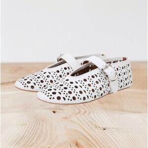 Beauty Cry Women's Mesh Ballet Flats Mary Jane Buckle Strap Suze 8.5